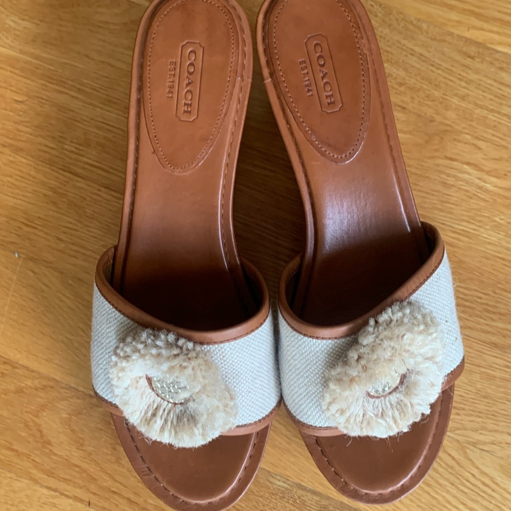 Coach wedge slip ons